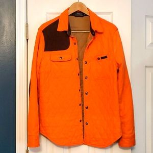 Polo quilted blaze orange shirt jacket